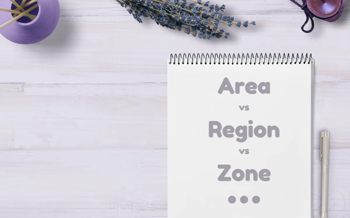Area • Region • Zone • Territory • District • Neighbourhood | Kelimeler Arasındaki Farklar