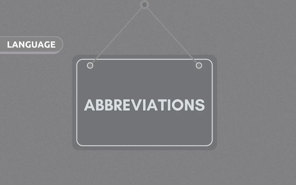 İngilizce Kısaltmalar - Abbreviations