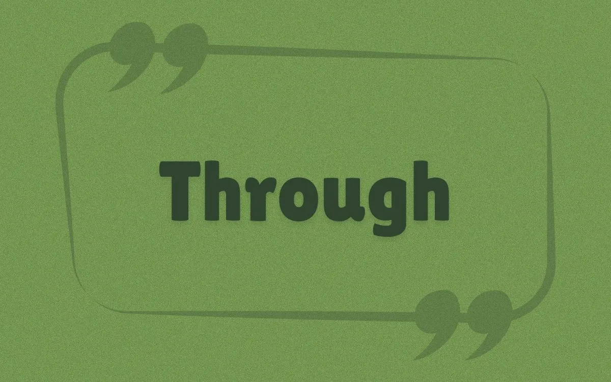 Examples of 'Through' in a Sentence